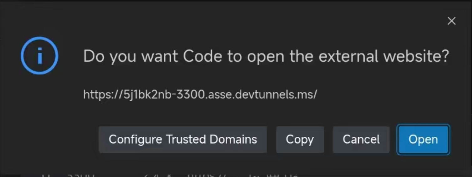 Link for forwarded port